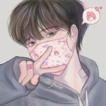 手绘情侣头像简单可爱一对