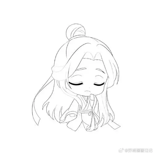 q版谢怜简笔画  天官赐福超话#天官赐福 谢怜#墨家萌娃超话#天官赐福