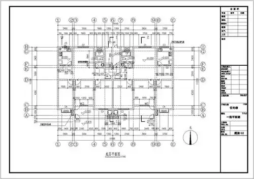 某地区四层框架结构疗养院建筑设计施工图