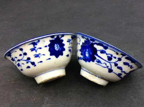 清光绪民窑青花碗壶对