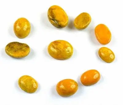 94ct/10 pcs awesome natural oval cabochon yellowgolden beryl