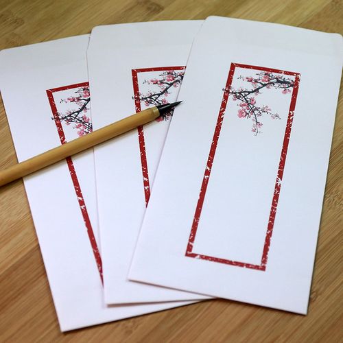 信封中国国风古式诗意水墨繁锦工笔中式唯美信封