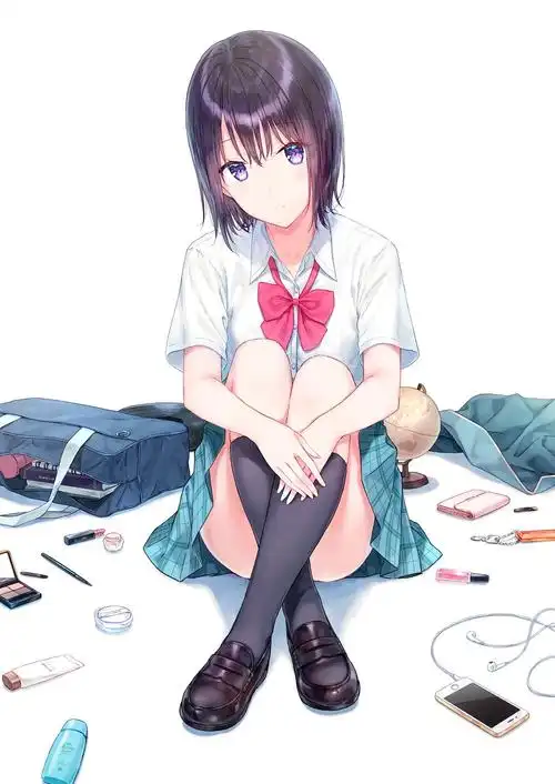 有没有一些二次元坐着的壁纸. - 知乎