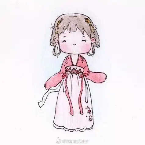 古风少女简笔画 12星座古风少女简笔画