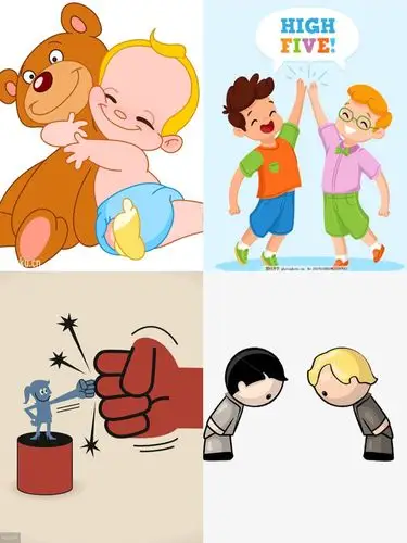 有拥抱,碰拳,击掌还有鞠躬♀呢!