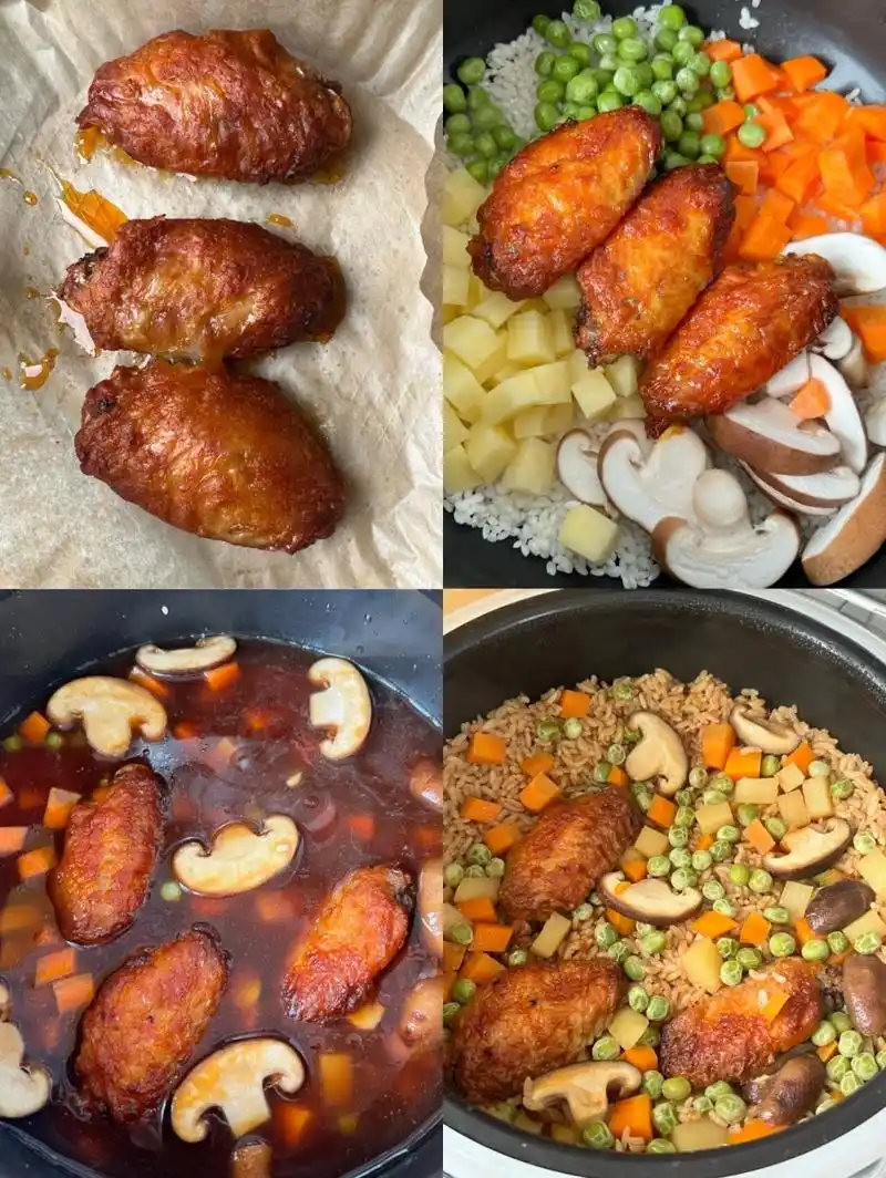 懒人食谱,电饭煲鸡翅焖饭一次就成功 家里有电饭煲的,都来学这道鸡翅