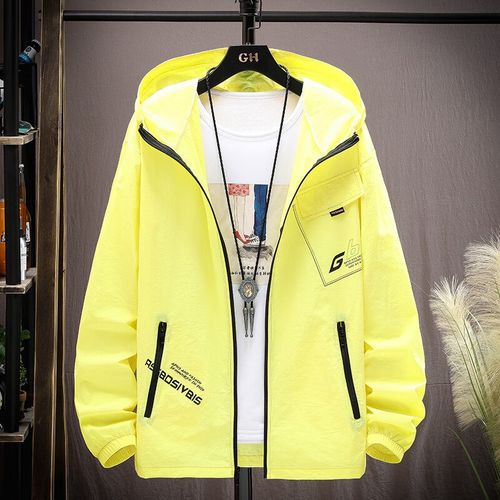 奥计(aoji)男生外套夏天男夏季潮流连帽夹克潮牌青少年轻薄透气户外