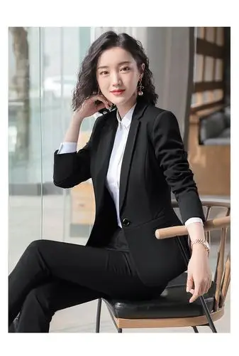 职业套装女西服正装2020春新款时尚气质商务西装工装女韩版工作服