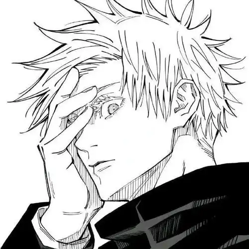 黑白画风的五条悟老师,好帅～#咒回#|#二次元新鲜事