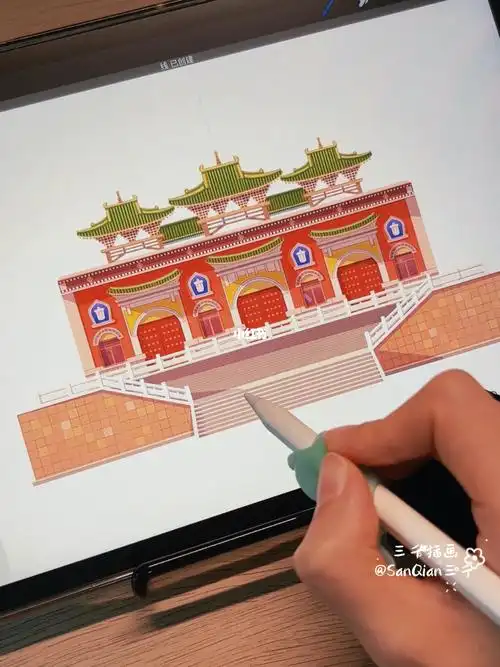 古建筑绘画过程7|青海塔尔寺