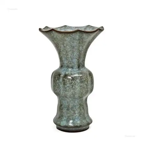 0420北宋公元1113年官窑百圾碎冰裂纹海棠花觚