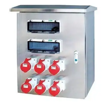 箱主要由工程塑料箱体,工业插头,工业插座,防水保护窗口,电器元组成的