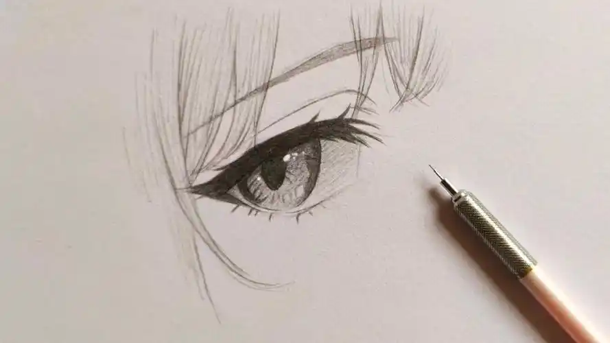 这样画动漫眼睛,不是有手就行吗超简单的!快来和我一起画