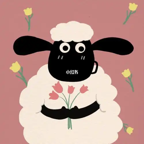 简易插画小羊肖恩03