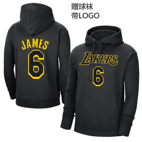 湖人尼克杨球衣篮球0号运动休闲卫衣ins潮牌问好表情抖音同款外套