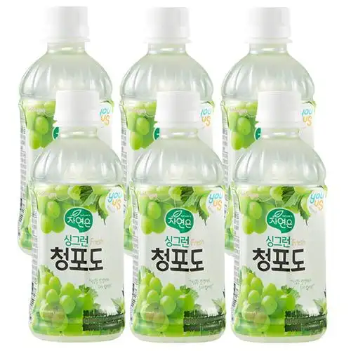 韩国友施进口果汁饮料葡萄味网红饮料340ml6瓶装视频