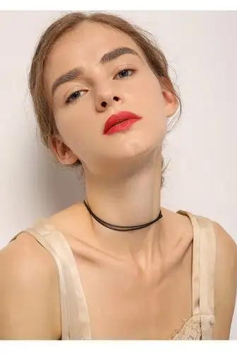 韩国简约黑绳项链女锁骨链颈链脖子饰品