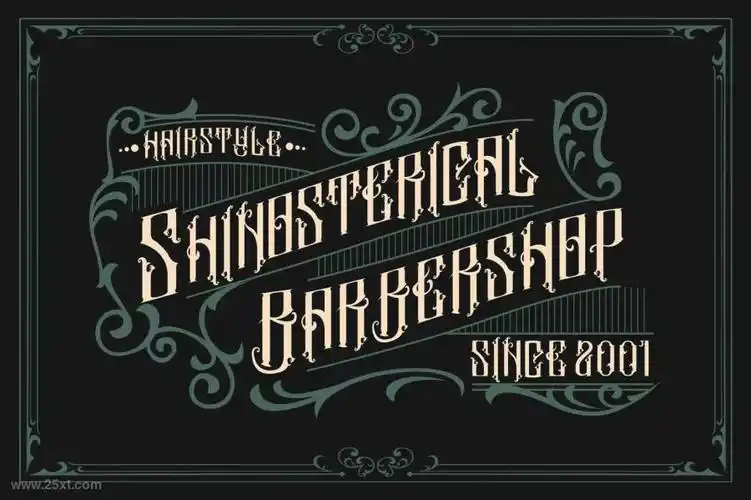 哥特式风格的英文古典字体godfrey