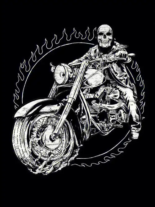 黑白骷髅系列插画