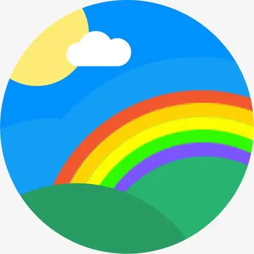 卡通彩虹