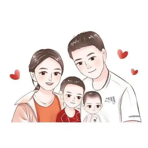 一家四口头像设计温馨全家福头像总有你喜欢的