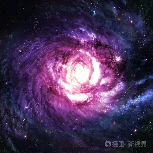 令人难以置信的美丽的螺旋星系,在宇宙深处的某个地方