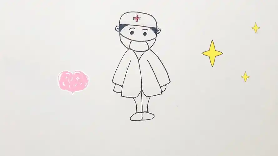 白衣战士怎么画