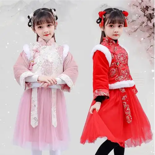 女童超仙过年汉服拜年服冬装中国风儿童古装