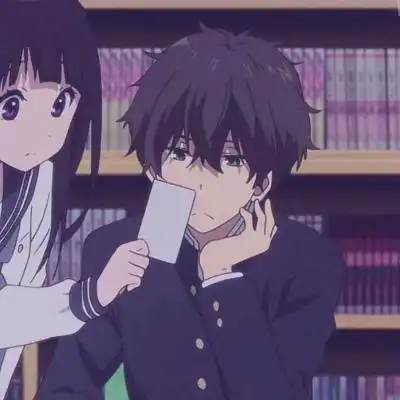 高清千反田爱瑠与折木奉太郎情头图片,情侣头像图片