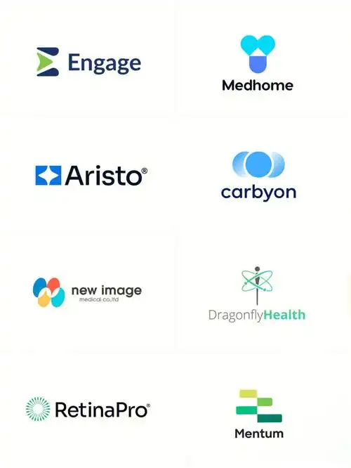 医疗logo设计国际潮流简约风格