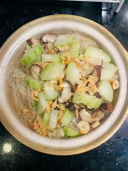 节瓜虾米粉丝煲