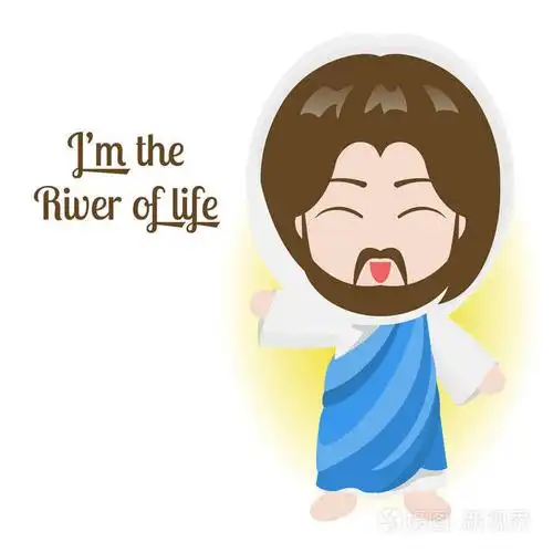 耶稣基督在白色背景