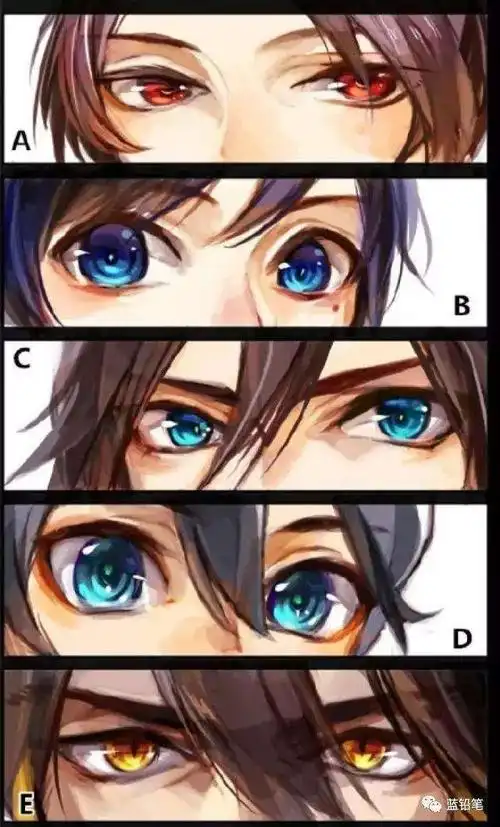 二次元男生眼睛画法,二次元男生画法男孩-图片大观-奇异网