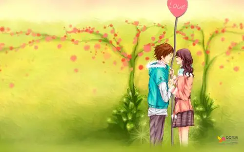 qq风尚手绘情侣,高清图片,电脑桌面-壁纸族