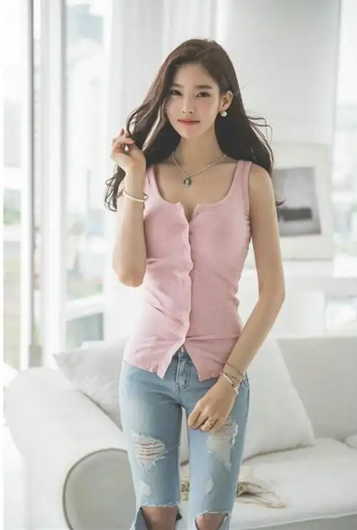 韩范美女牛仔裤高清写真图片-7