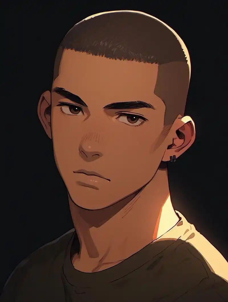 高质量寸头男生头像 13 魔法 buzz cut, 23 years old handsome guy