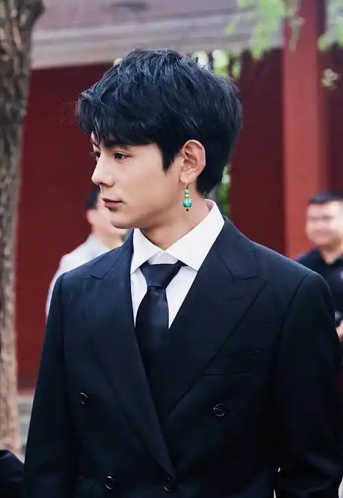 丁真出席联合国活动,一身黑色西装搭配少数民族耳坠,帅气又野性_网友