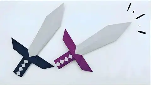 谁不曾幻想仗剑走天涯?折纸武器教程,做一把大宝剑圆你执剑梦