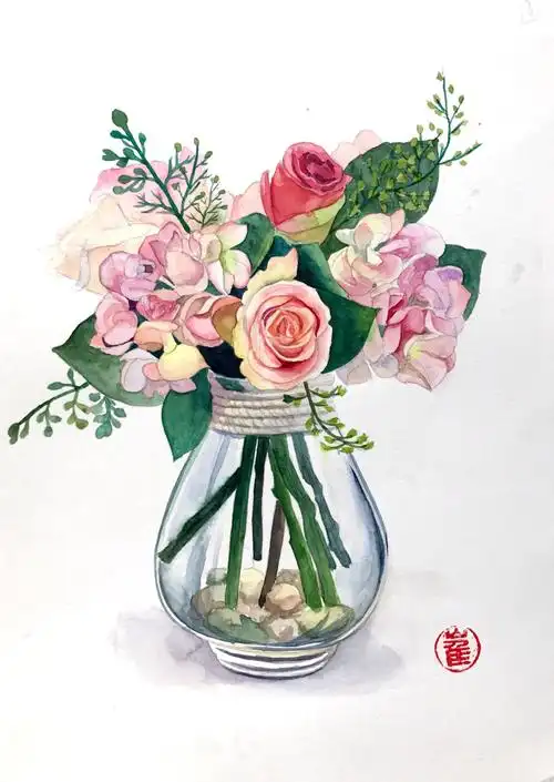 水彩练习-堆糖,美好生活研究所