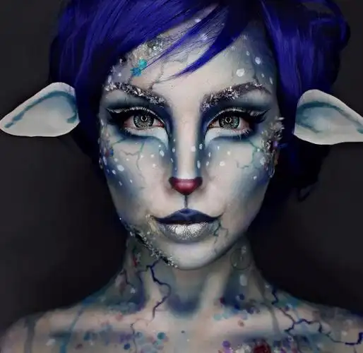 一组奇幻创意彩妆请注意查看