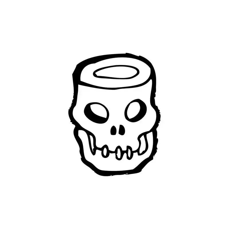 卡通骷髅,向量,在白色背景上的卡通头骨