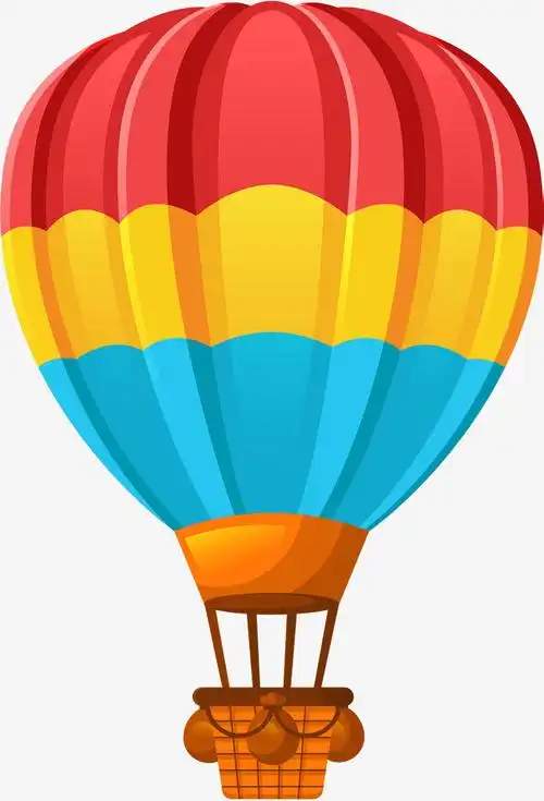 氢气球卡通热气球矢量图下载