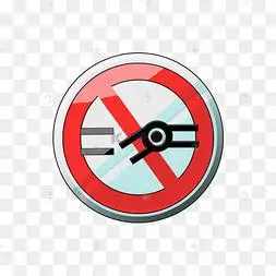 禁止断开卡通牌子