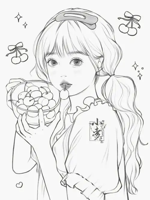 线稿  #线稿练习  #可爱女生  #寻找小红书绘画大神  #头像分享