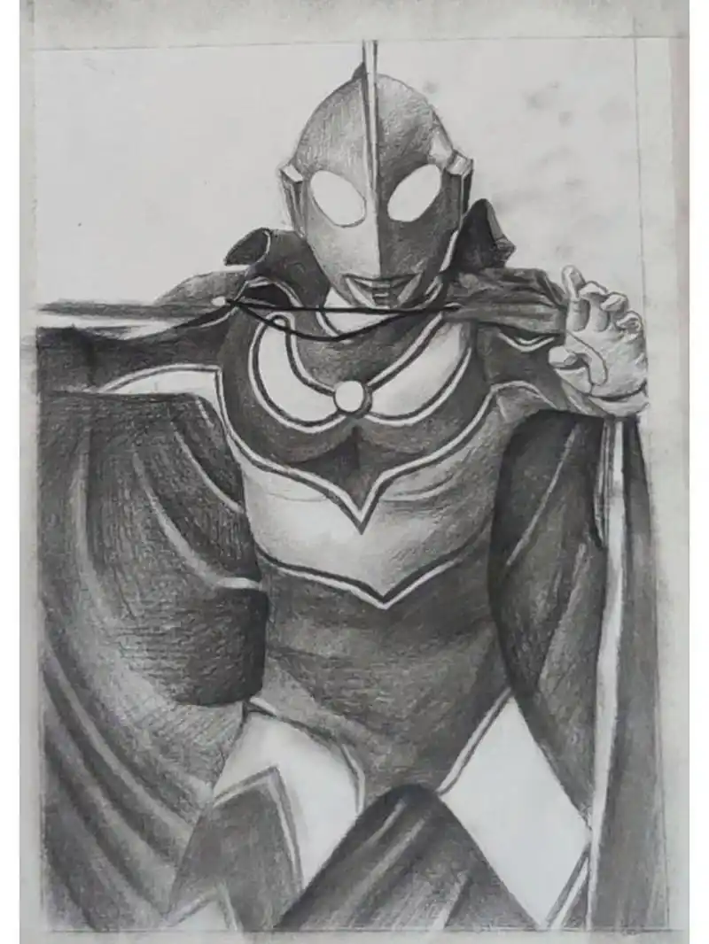 杰克奥特曼(步骤图) 素描杰克奥特曼.