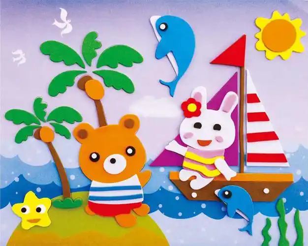幼儿童eva贴画3d立体粘贴纸工黏贴手工制作材料