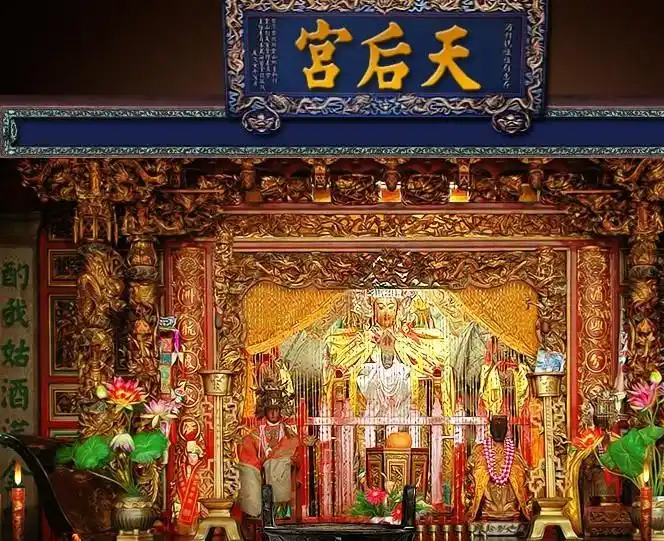 除了大海沙滩,该区域还有一个天后宫,也就是妈祖庙,并且巽寮湾的妈祖