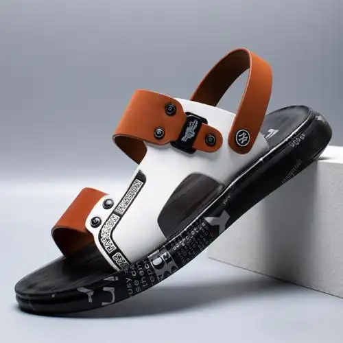 凉鞋男士夏季新款两用凉拖鞋男士休闲软皮时尚潮流个性沙滩男