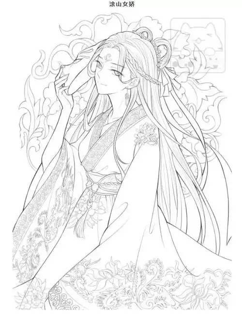 妖艳货色,一组《山海经》古风线稿 - 知乎