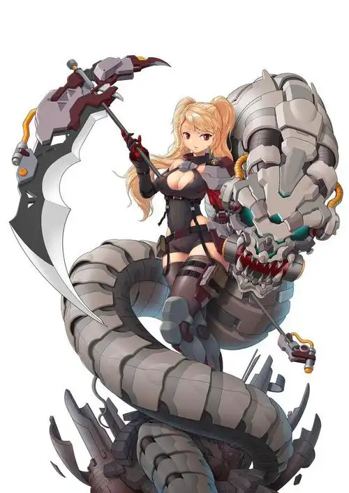 蛇 少女插画图片壁纸